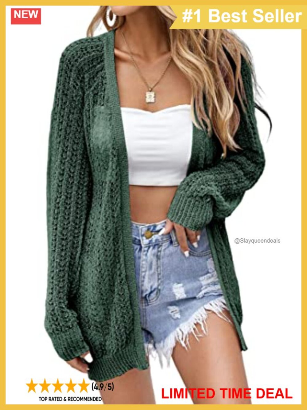 Crochet Lightweight Open Front Long Sleeve Cardigan Cover Up